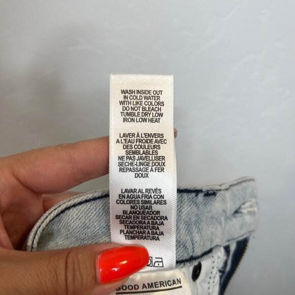 Good American Shibori Tie Dye Mini Jean Skirt Size 2 Summer spring - Picture 11 of 11